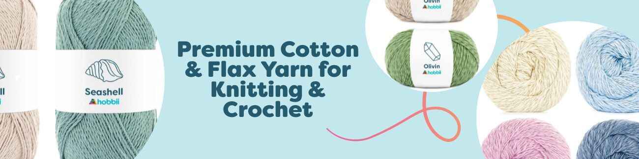 Premium Cotton & Flax Yarn for Knitting & Crochet