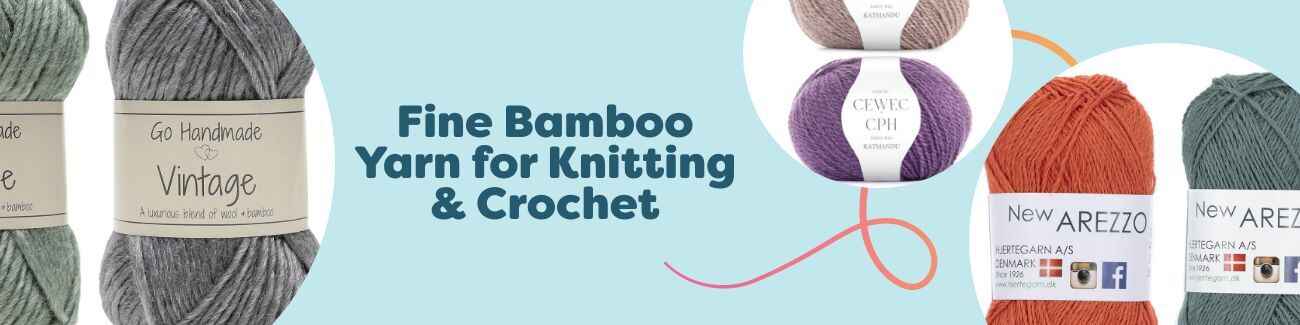 Fine Bamboo Yarn for Knitting & Crochet