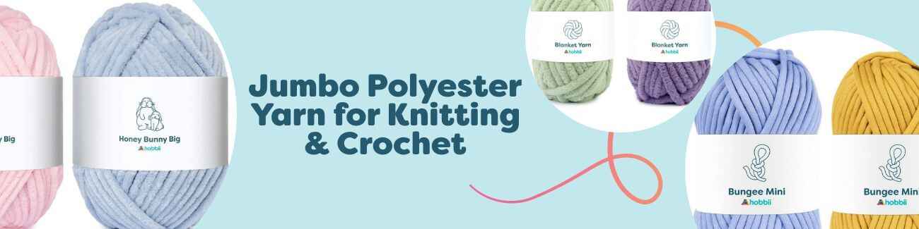 Jumbo Polyester Yarn for Knitting & Crochet