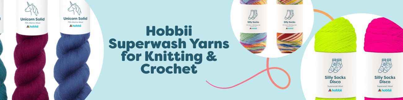 Hobbii Superwash Yarns for Knitting & Crochet
