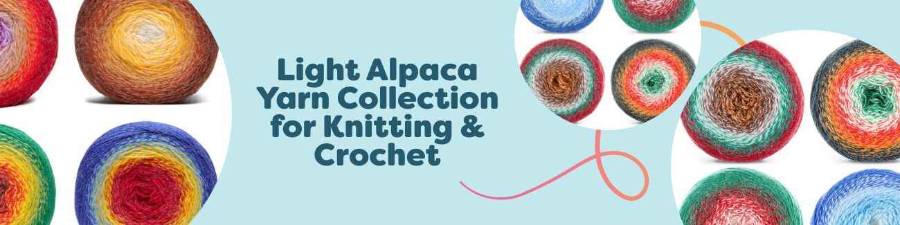 Light Alpaca Yarn Collection for Knitting & Crochet