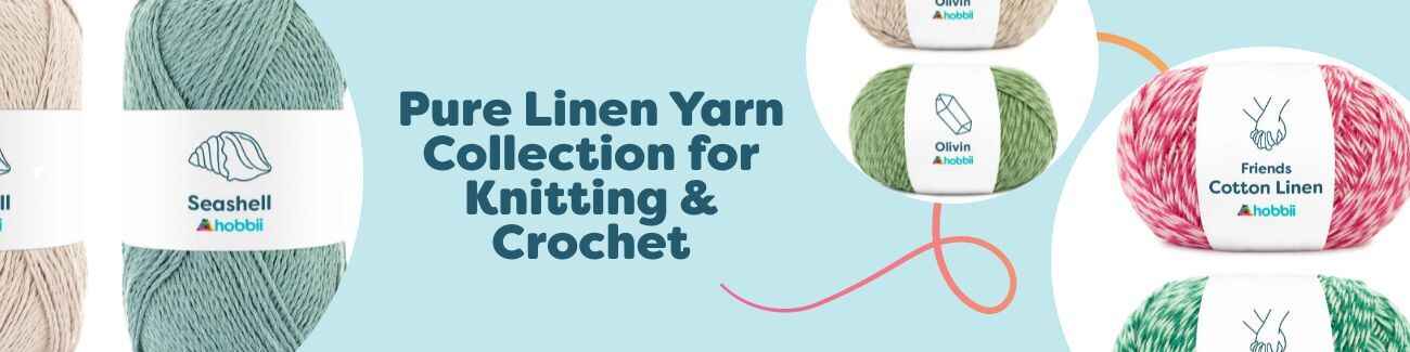 Pure Linen Yarn Collection for Knitting & Crochet