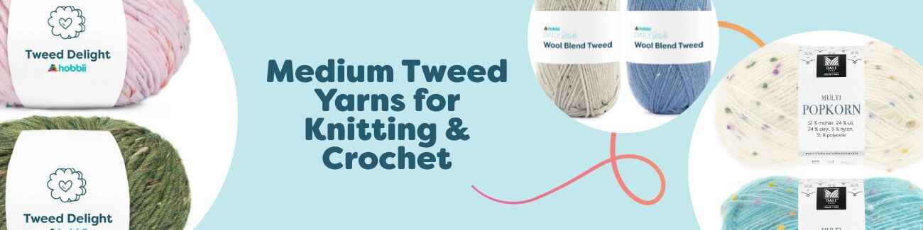 Medium Tweed Yarns for Knitting & Crochet