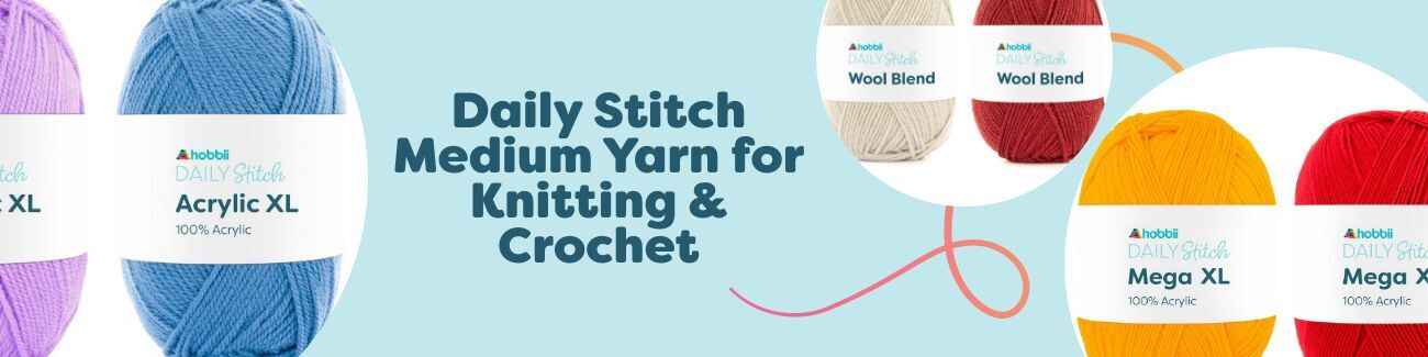Daily Stitch Medium Yarn for Knitting & Crochet