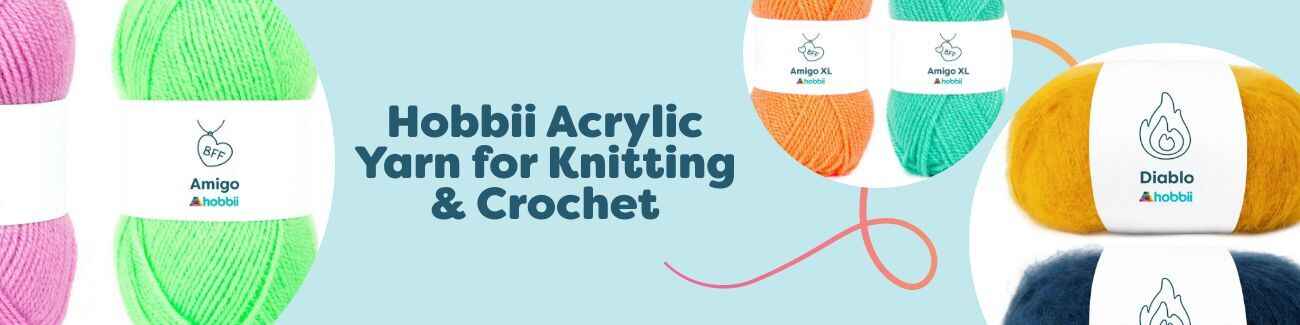 Hobbii Acrylic Yarn for Knitting & Crochet