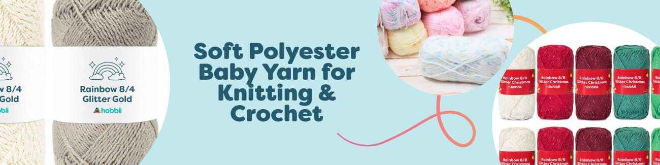 Soft Polyester Baby Yarn for Knitting & Crochet