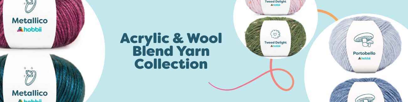 Acrylic & Wool Blend Yarn Collection