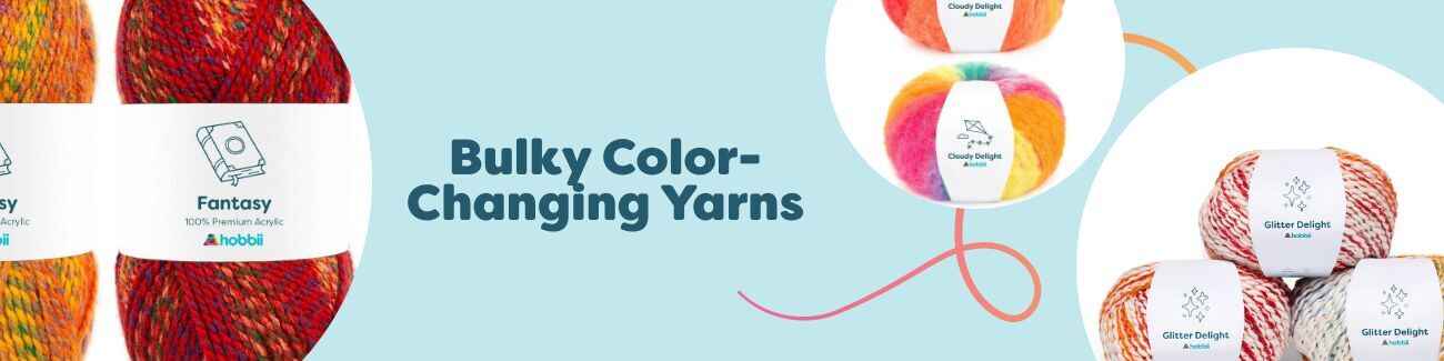 Bulky Color-Changing Yarns