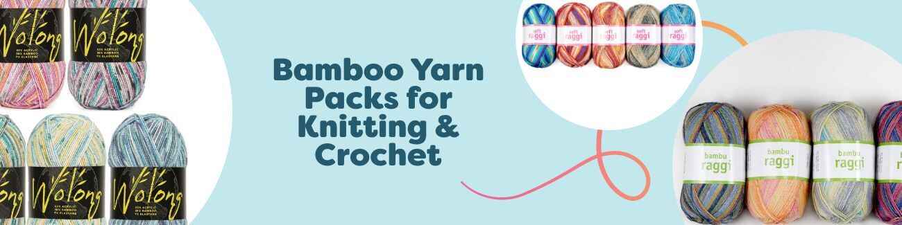 Bamboo Yarn Packs for Knitting & Crochet