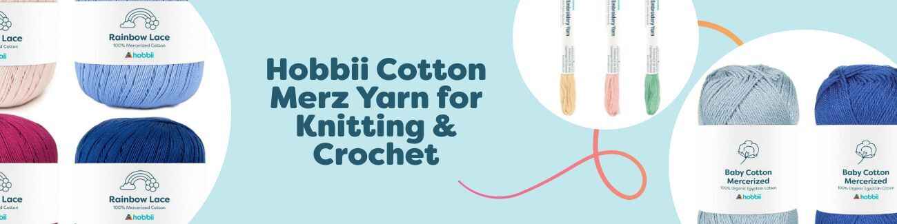 Hobbii Cotton Merz Yarn for Knitting & Crochet