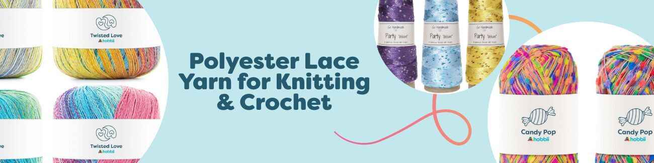 Polyester Lace Yarn for Knitting & Crochet