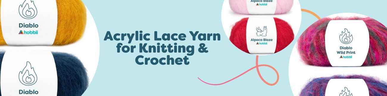 Acrylic Lace Yarn for Knitting & Crochet