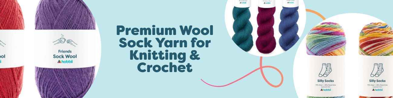 Premium Wool Sock Yarn for Knitting & Crochet