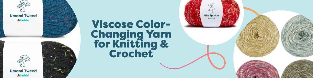 Viscose Color-Changing Yarn for Knitting & Crochet