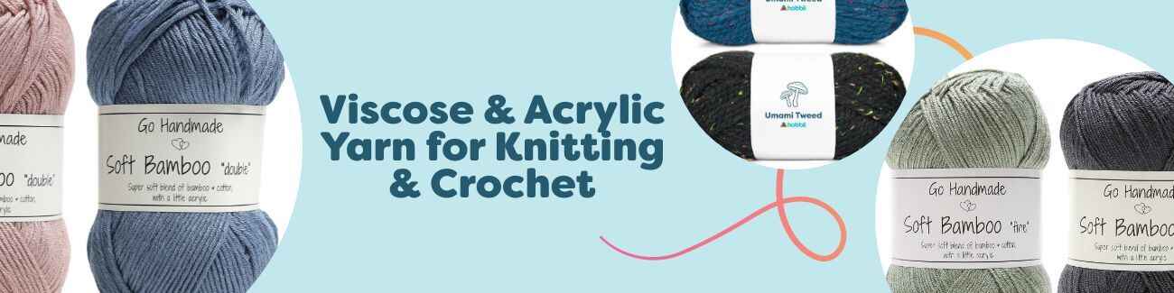 Viscose & Acrylic Yarn for Knitting & Crochet