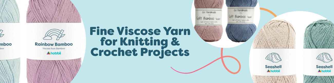 Fine Viscose Yarn for Knitting & Crochet Projects