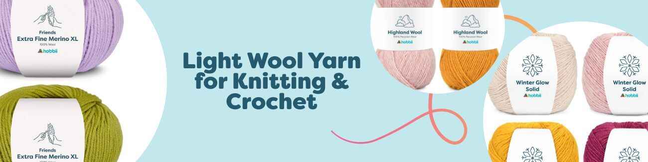 Light Wool Yarn for Knitting & Crochet
