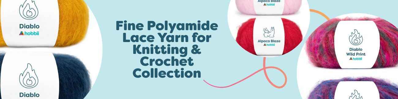 Fine Polyamide Lace Yarn for Knitting & Crochet Collection