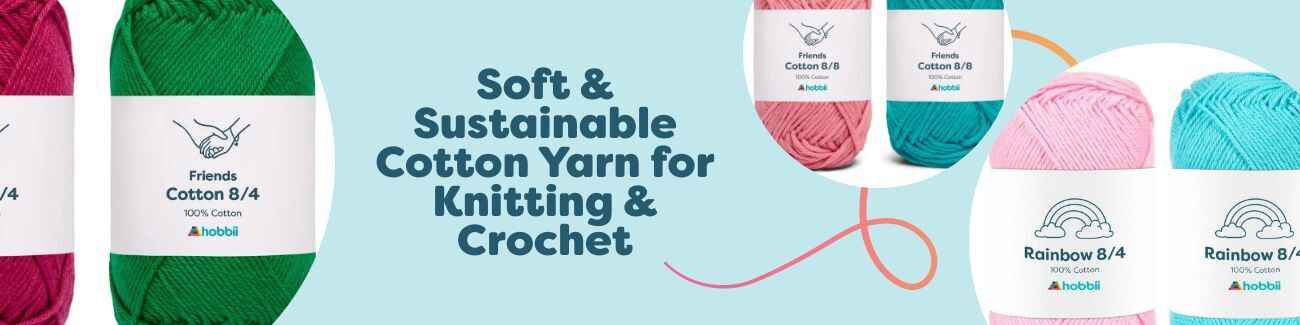 Soft & Sustainable Cotton Yarn for Knitting & Crochet