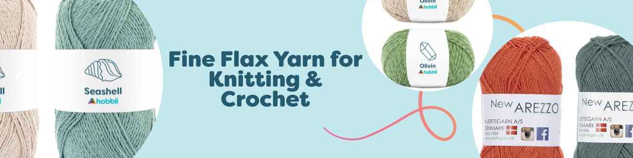 Fine Flax Yarn for Knitting & Crochet