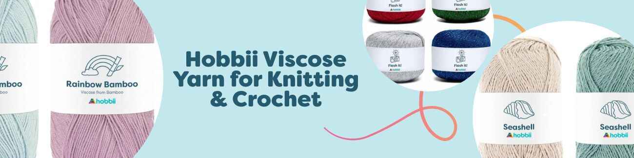 Hobbii Viscose Yarn for Knitting & Crochet