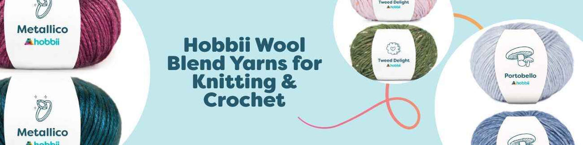 Hobbii Wool Blend Yarns for Knitting & Crochet