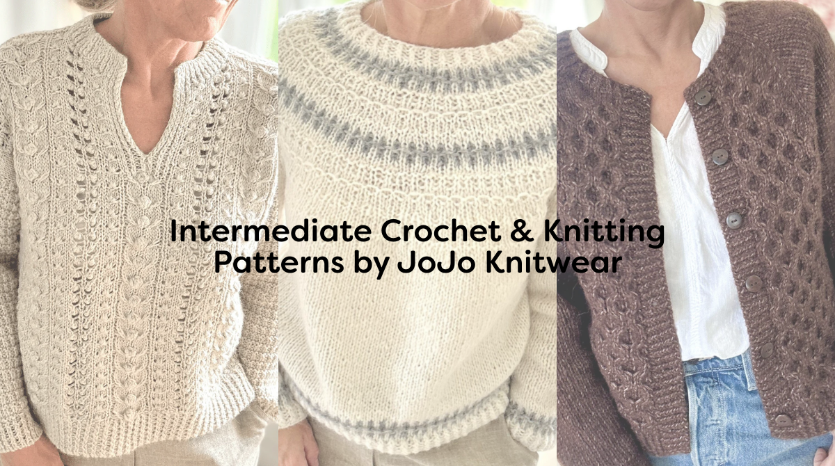 Intermediate Crochet & Knitting Patterns by JoJo Knitwear