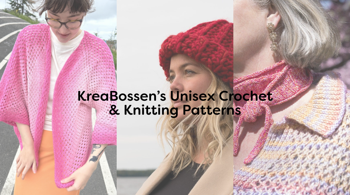 KreaBossen’s Unisex Crochet & Knitting Patterns
