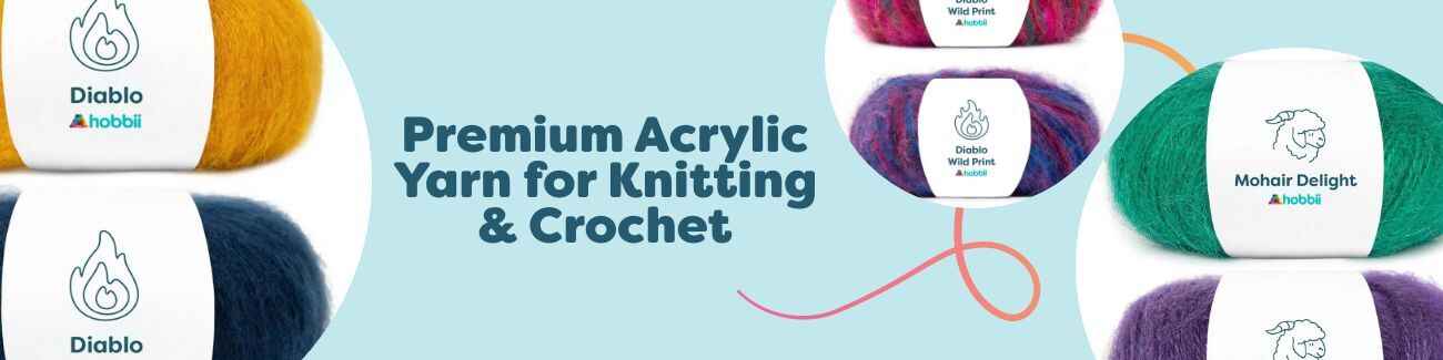 Premium Acrylic Yarn for Knitting & Crochet