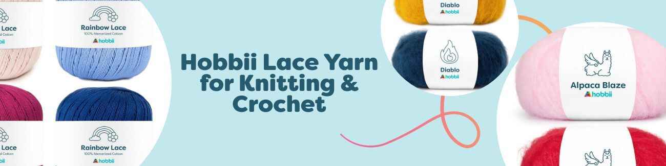 Hobbii Lace Yarn for Knitting & Crochet
