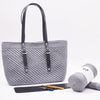 

Ribbon Shopper with a Leather Base – Small
5
