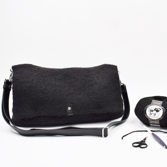 

Crocheted, felted bag
1