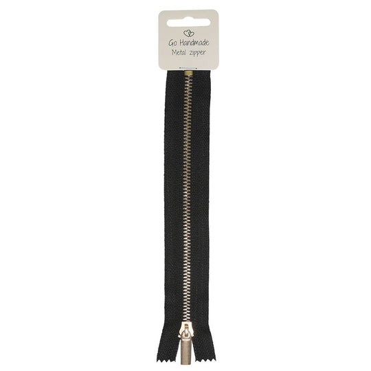 Metal Zipper - Black - Go Handmade