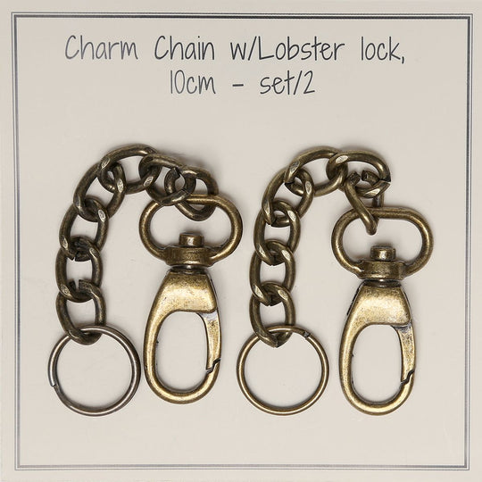 Charm Chain With Lobster Lock - 10 cm - Go Handmade
