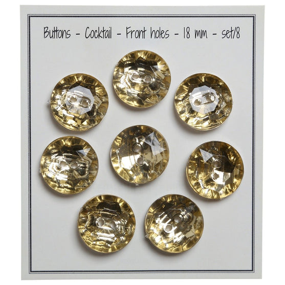 

Two Hole Cocktail Buttons - 18 mm (0.7 inches) - Go Handmade
1