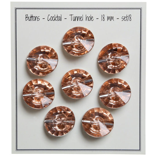 Tunnel Shank Cocktail Buttons - 18 mm (0.7 inches) - Go Handmade