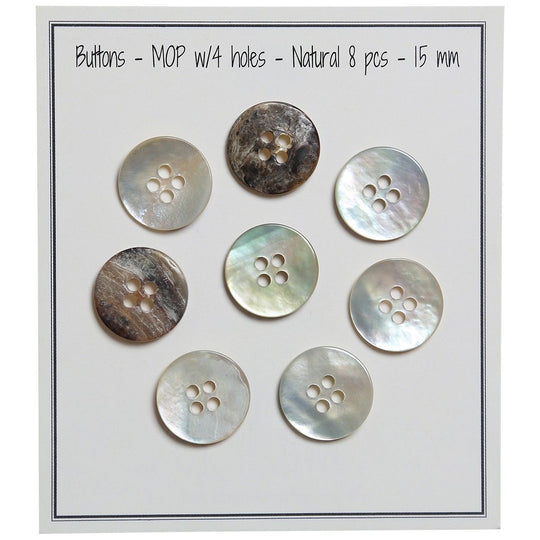 Buttons - Mother-of-pearl – Natural - Go Handmade