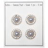 

Pearl Buttons w. Stones - Gold - Multiple Sizes - Go Handmade
1