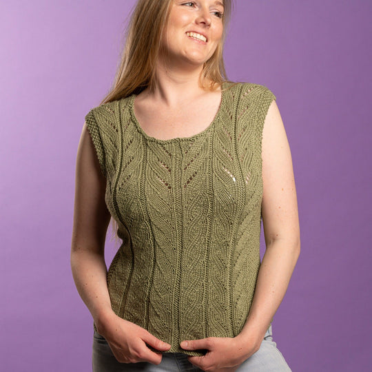 Eva - Summer top in Rainbow Bamboo