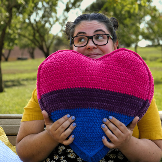 Bisexual Pride - Heart Pillow