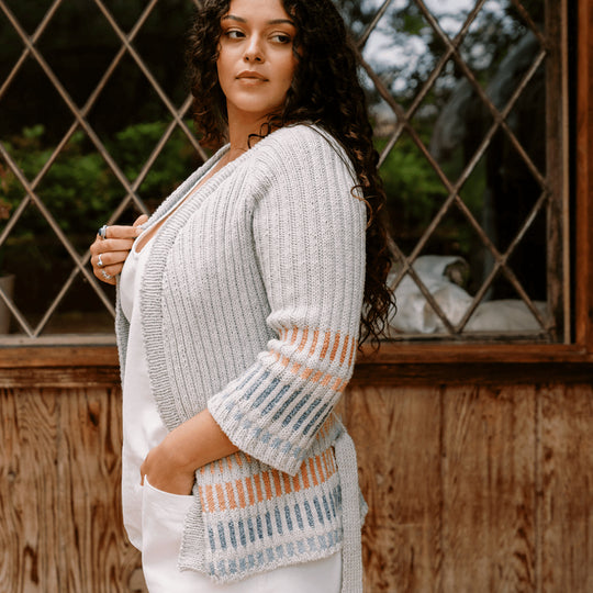 Fusing Cardigan - Open Cardi with Tie Belt