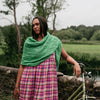 

Hiedra Shawl - Wrap with Leaf Motif
5