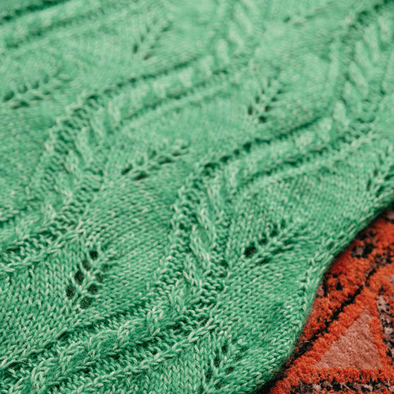 

Hiedra Shawl - Wrap with Leaf Motif
8