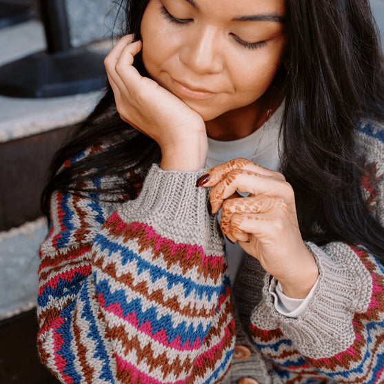 

Ottolie - Chevron Cardigan with Pockets
5