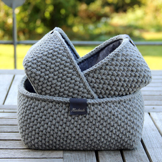 

Moss Stitch Basket - Square
1