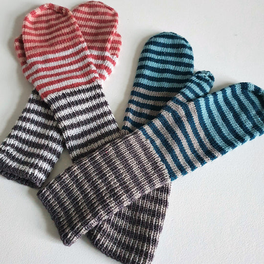 Stribede Luffer - Mittens