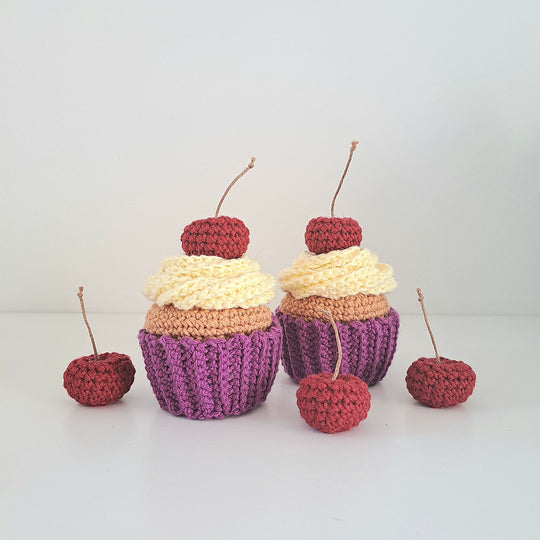 Cupcakes with cherries