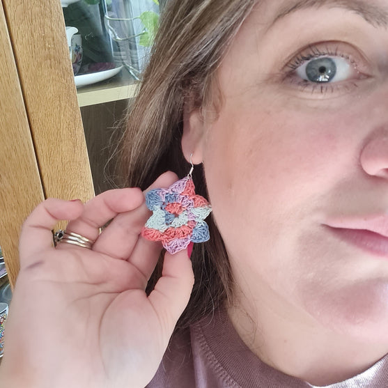 

Bloom Earrings - Trio of crochet earrings
5