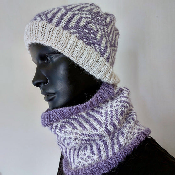 

Purple Geometries - Hat and Snood
2