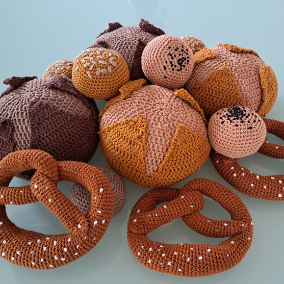 

Bread - Bread roll, sourdough bread and pretzel
1